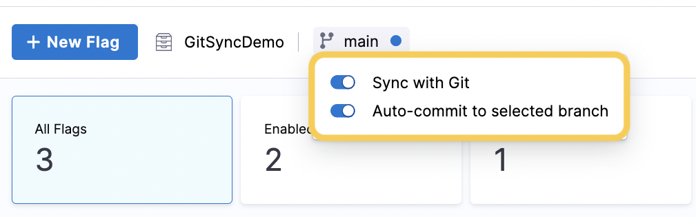 Sync with Git turned on, auto-commit turned on