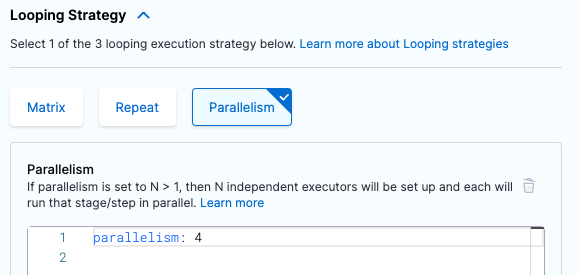 Define parallelism in a Run step